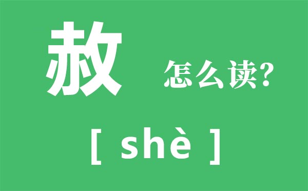 赦怎样读,赦的拼音,赦字是甚么意义
