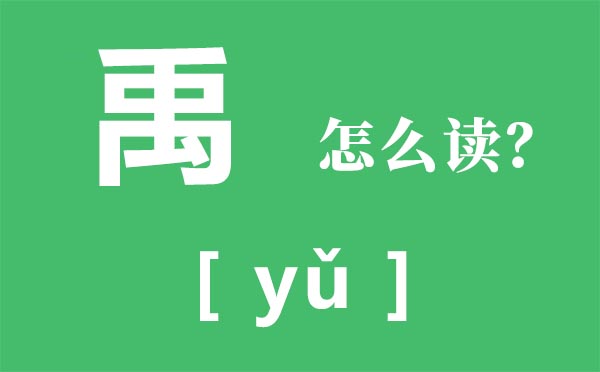 禹怎样读,禹的拼音,大禹治水的故事