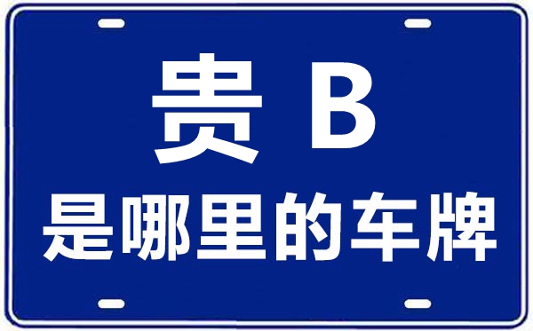贵B是那里的车商标,六盘水的车商标是贵甚么