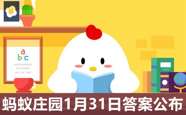 小鸡庄园小讲堂1月31日明天谜底,蚂蚁庄园本日谜底1.31