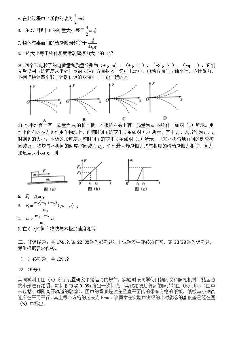2021年高考理综试卷及谜底,理科综合试题谜底剖析