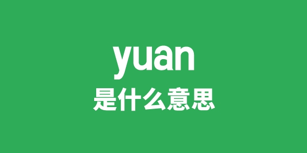 yuan是甚么意义
