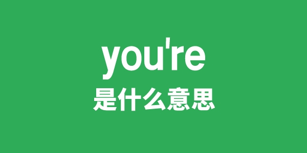 you're是甚么意义