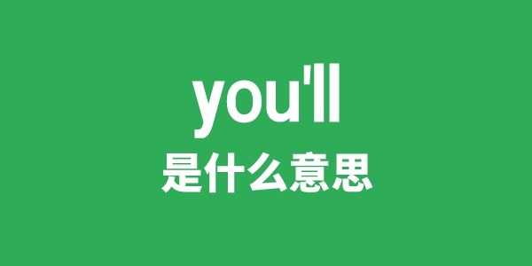 you'll是甚么意义