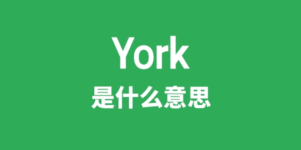 York是甚么意义