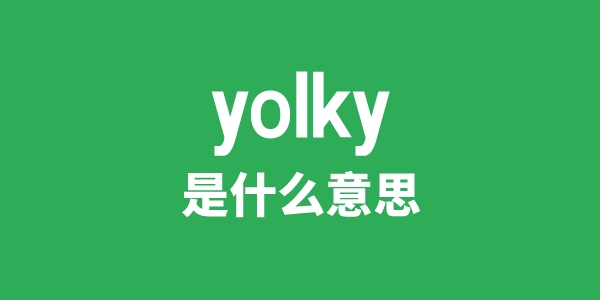yolky是甚么意义