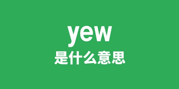 yew是甚么意义