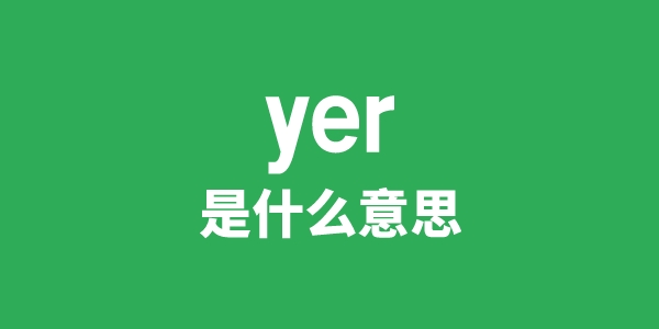 yer是甚么意义