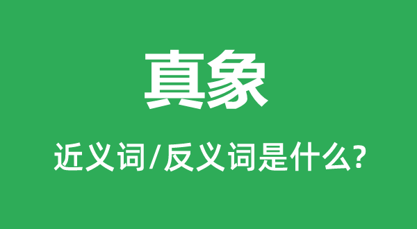 本相的近义词和反义词是甚么,本相是甚么意义