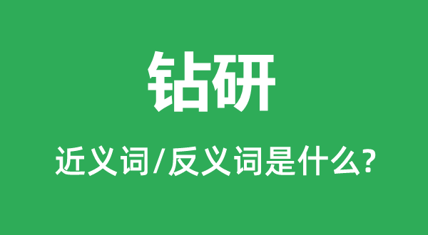 研讨的近义词和反义词是甚么,研讨是甚么意义