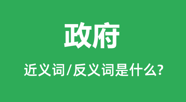当局的近义词和反义词是甚么,当局是甚么意义