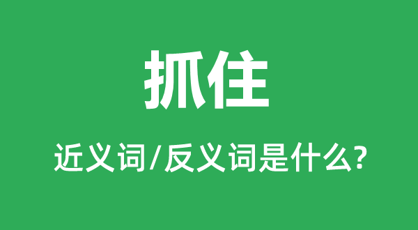 捉住的近义词和反义词是甚么,捉住是甚么意义