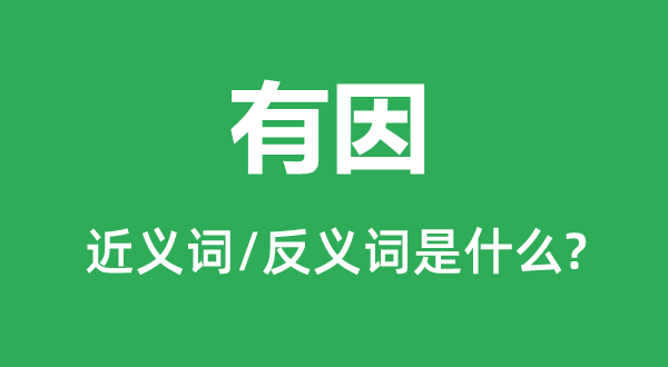 有因的近义词和反义词是甚么,有因是甚么意义