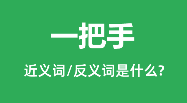 一把手的近义词和反义词是甚么,一把手是甚么意义