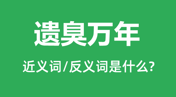 一代风流的近义词和反义词是甚么,一代风流是甚么意义
