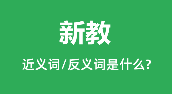 新教的近义词和反义词是甚么,新教是甚么意义