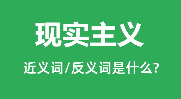 实际主义的近义词和反义词是甚么,实际主义是甚么意义