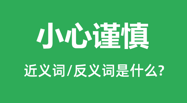 谨严谨严的近义词和反义词是甚么,谨严谨严是甚么意义