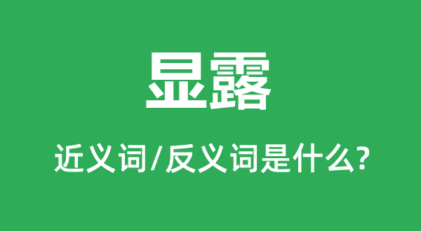 闪现的近义词和反义词是甚么,闪现是甚么意义