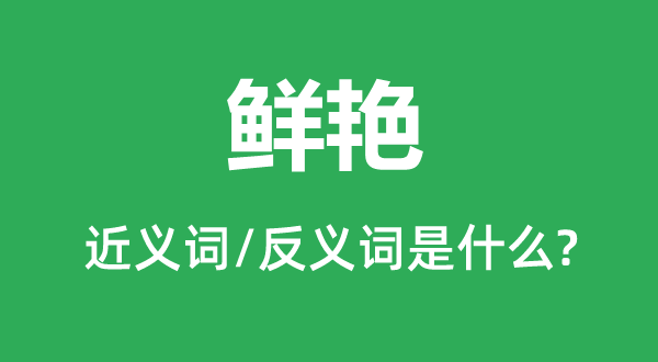 素淡的近义词和反义词是甚么,素淡是甚么意义
