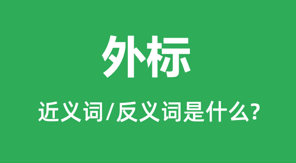 外标的近义词和反义词是甚么,外标是甚么意义