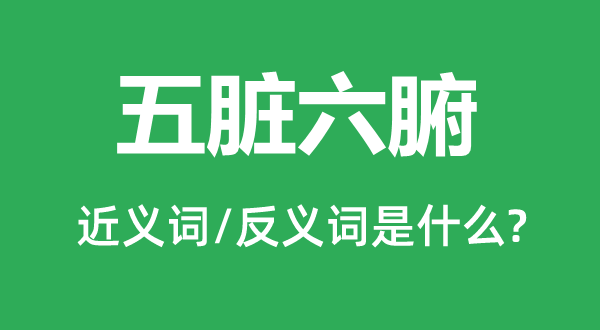 五脏六腑的近义词和反义词是甚么,五脏六腑是甚么意义