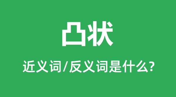 凸状的近义词和反义词是甚么,凸状是甚么意义