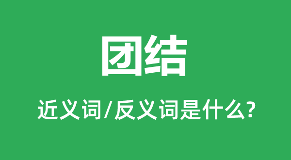 连合的近义词和反义词是甚么,连合是甚么意义