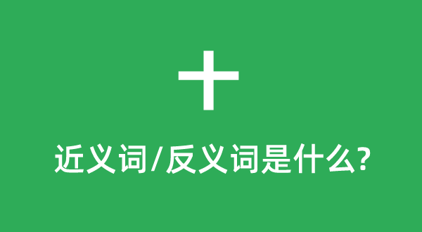 十的近义词和反义词是甚么,十是甚么意义