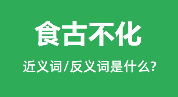 食古不化的近义词和反义词是甚么,食古不化是甚么意义