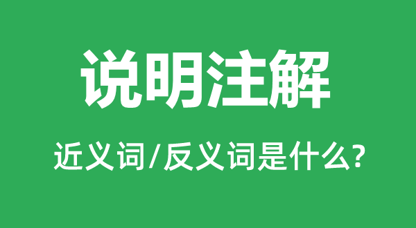 申明表明的近义词和反义词是甚么,申明表明是甚么意义
