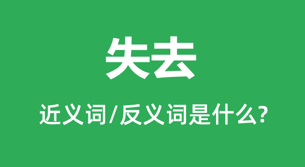 失的近义词和反义词是甚么,失是甚么意义