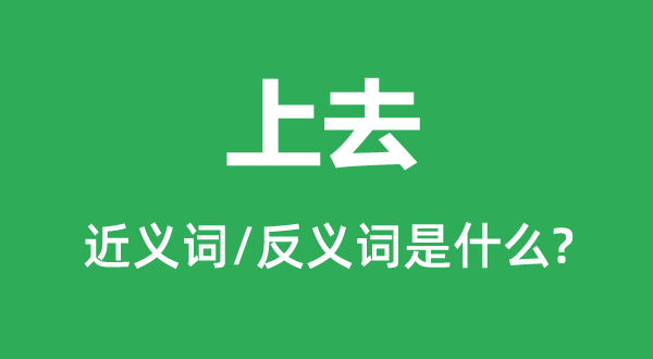 上去的近义词和反义词是甚么,上去是甚么意义