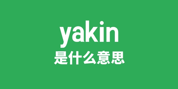 yakin是甚么意义