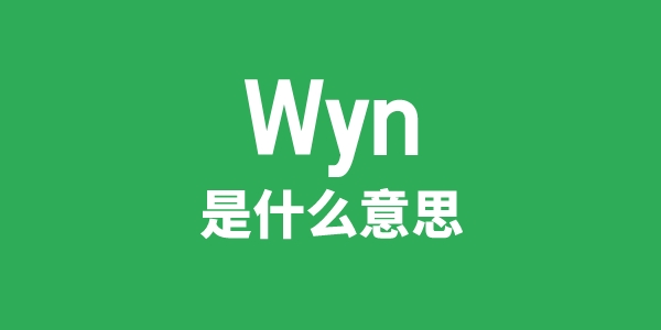Wyn是甚么意义
