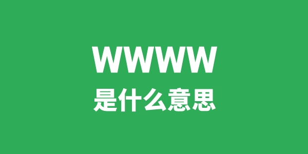 wwww是甚么意义