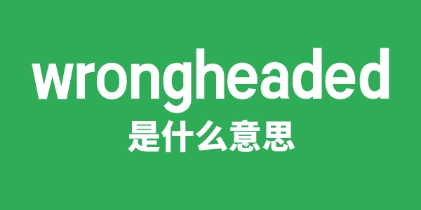 wrongheaded是甚么意义