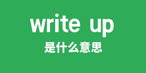 write up是甚么意义