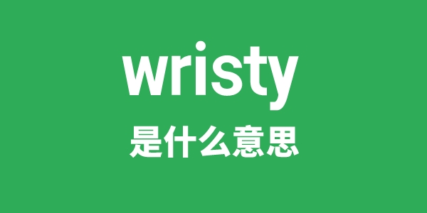 wristy是甚么意义