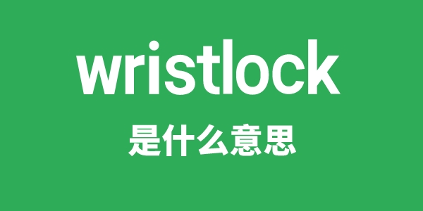 wristlock是甚么意义
