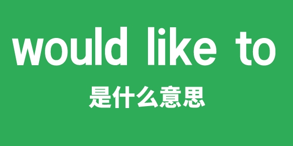 would like to是甚么意义