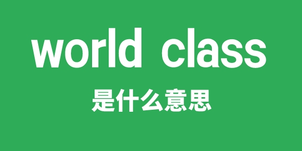 world class是甚么意义