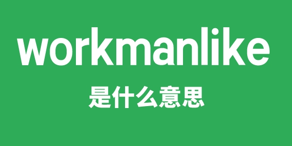workmanlike是甚么意义
