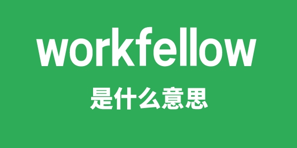 workfellow是甚么意义