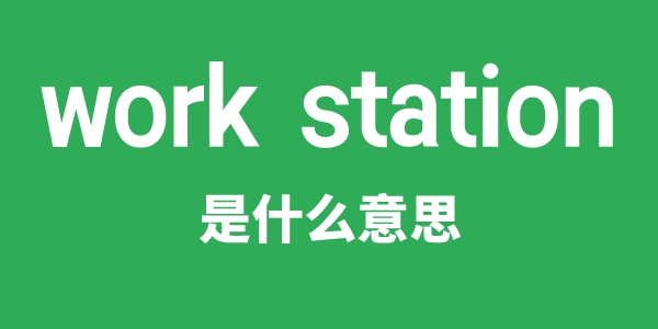 work station是甚么意义
