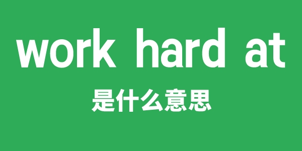 work hard at是甚么意义