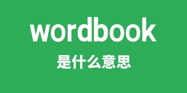 wordbook是甚么意义