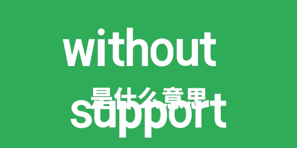without support是甚么意义
