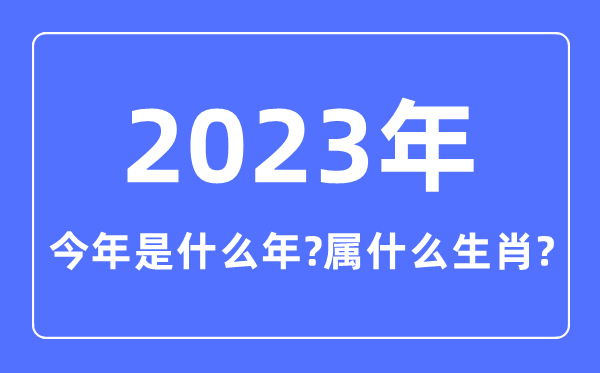 本年是甚么年,2023年属甚么生肖
