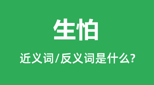 恐怕的近义词和反义词是甚么,恐怕是甚么意义